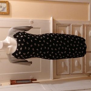LuLaRoe black and gray fox print dress Sz M